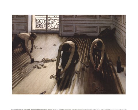 Framed Floor Scrapers [Raboteurs de parquet], 1875 Print