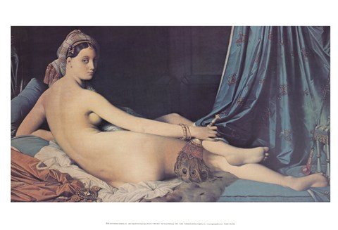 Framed Grand Odalisque, 1814 Print