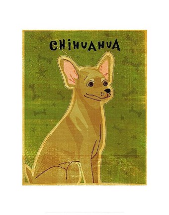 Framed Chihuahua (tan) Print