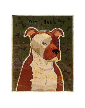 Framed Pit Bull Print