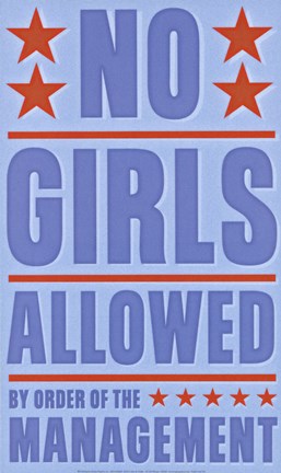 Framed No Girls Allowed Print