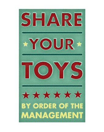 Framed Share Your Toys Print