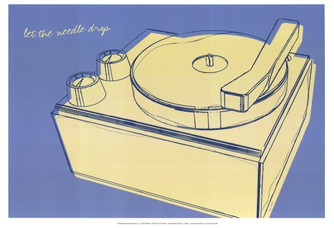 Framed Lunastrella Record Player Print