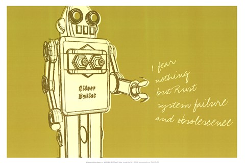 Framed Lunastrella Robot No. 1 Print