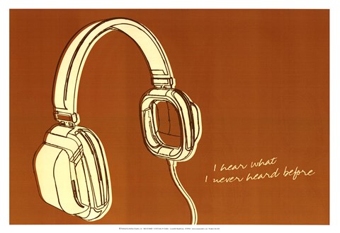 Framed Lunastrella Headphones Print