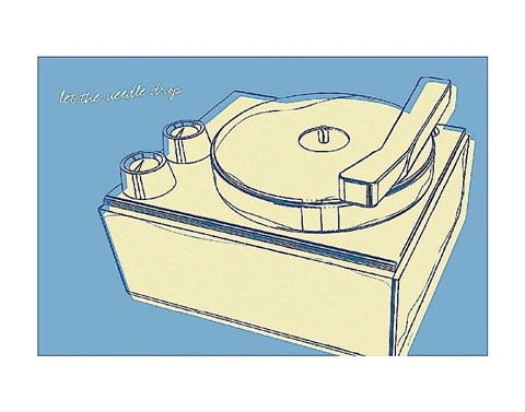 Framed Lunastrella Record Player Print