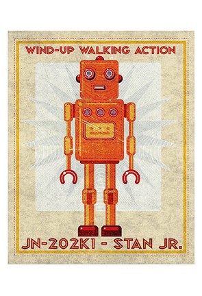 Framed Stan Jr. Box Art Robot Print