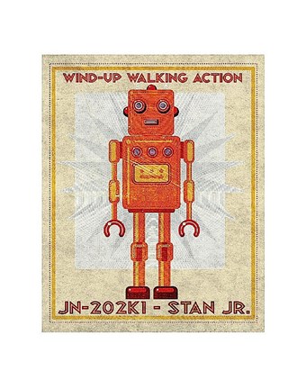 Framed Stan Jr. Box Art Robot Print