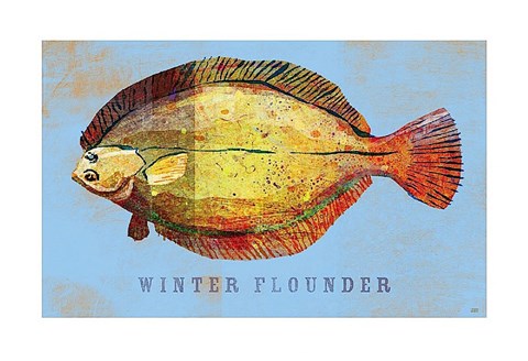 Framed Winter Flounder Print