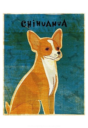 Framed Chihuahua (red) Print