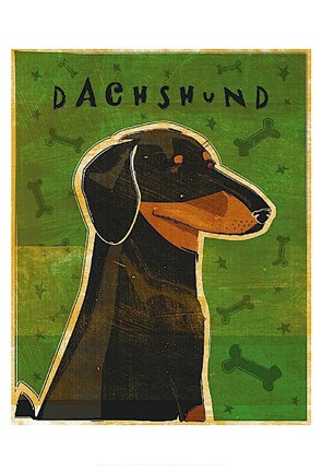 Framed Dachshund (black and tan) Print