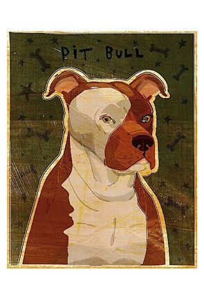 Framed Pit Bull Print