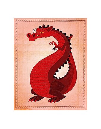 Framed Red Dragon Print