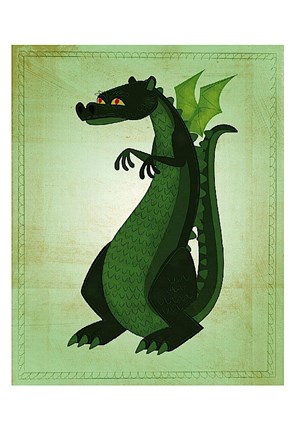 Framed Green Dragon Print