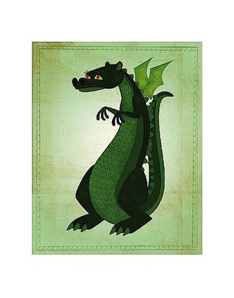 Framed Green Dragon Print