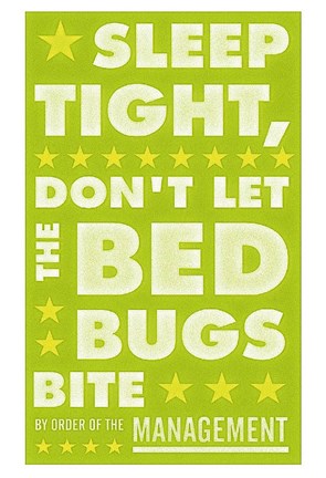Framed Sleep Tight, Don&#39;t Let the Bedbugs Bite (green &amp; white) Print