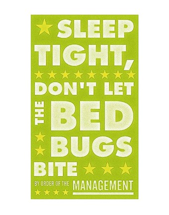 Framed Sleep Tight, Don&#39;t Let the Bedbugs Bite (green &amp; white) Print