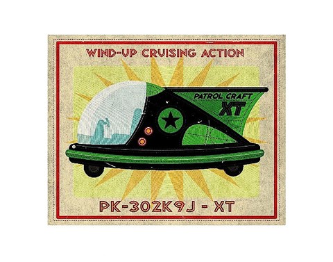 Framed Patrol Craft XT Box Art Tin Toy Print