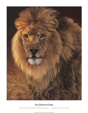 Framed Power and Presence- African Lion Print