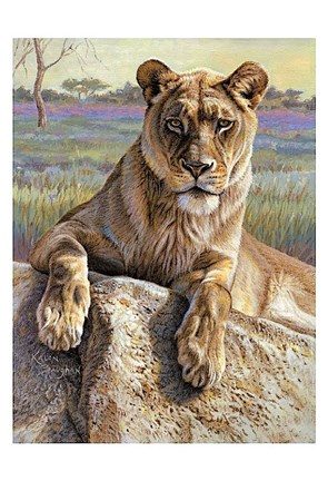 Framed Serengeti Lioness Print