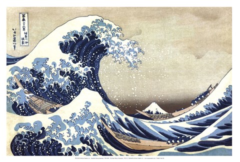 Framed Great Wave at Kanagawa Print