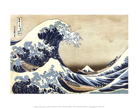 Framed Great Wave at Kanagawa Print
