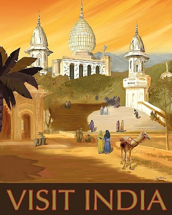 Framed Visit India Print