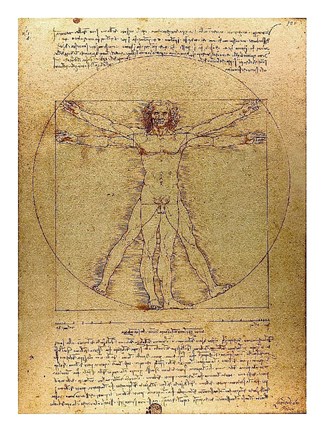 Framed Vitruvian Man Print