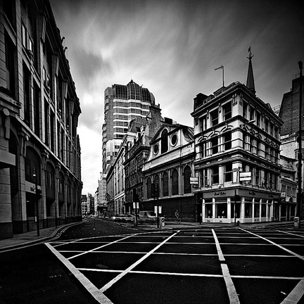 Framed London City Lines Print