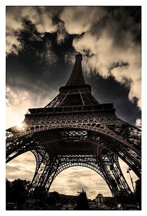 Framed Eiffel Tower (vertical) Print