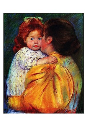 Framed Maternal Kiss 1896 Print