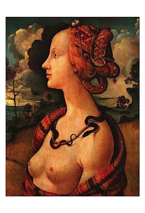 Framed Portrait of Simonetta Vespucci,  c. 1480 Print