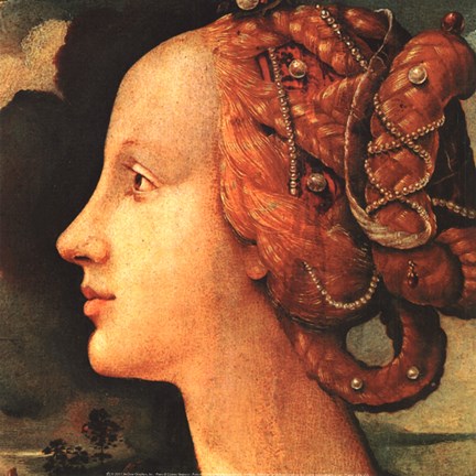 Framed Portrait of Simonetta Vespucci (detail) Print