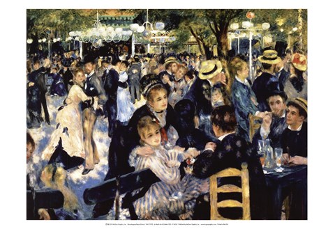 Framed Le Moulin de la Galette 1876 Print