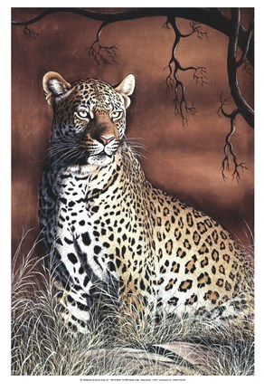 Framed Sitting Leopard Print