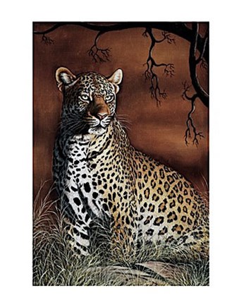 Framed Sitting Leopard Print