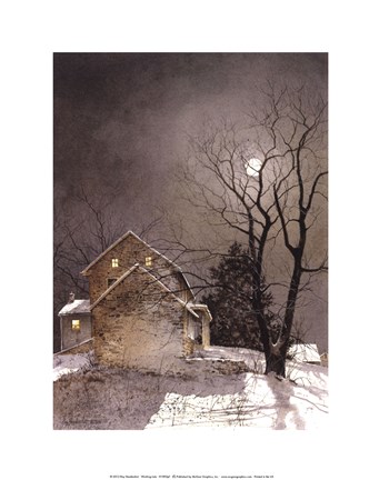 Framed Working Late Print