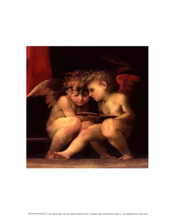 Framed Madonna Enthroned with 4 Saints, 1518 (detail) Print