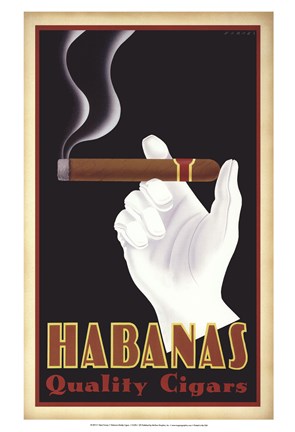 Framed Habanas Quality Cigars Print