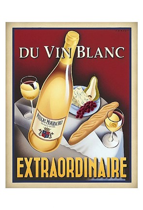 Framed Du Vin Blanc Extraordinaire Print