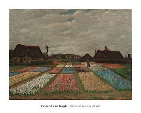 Framed Flower Beds in Holland, c. 1883 Print