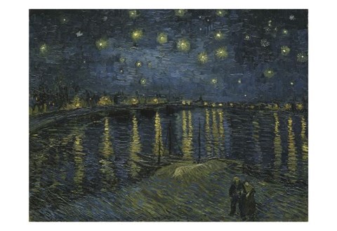 Framed Starry Night Over the Rhone Print