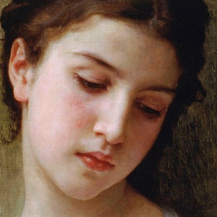 Framed Head Study of a Young Girl (detail) Print