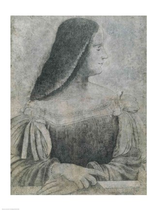 Framed Portrait of Isabella d&#39;Este Print