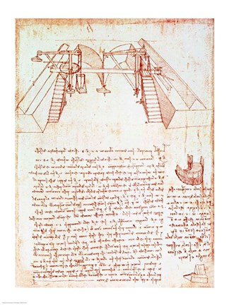 Framed Pulley System for the Construction of a Staircase Print