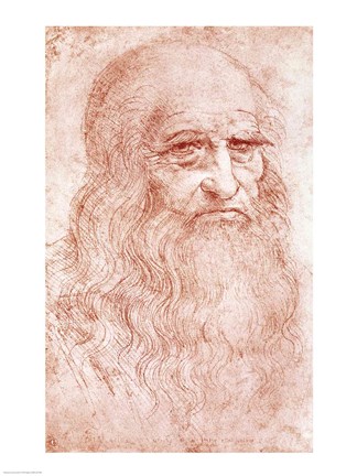 Framed Portrait of a Bearded Man Print