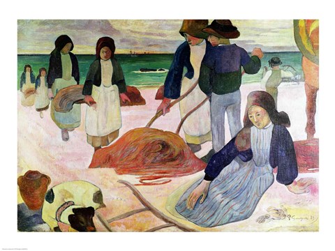 Framed Seaweed Gatherers, 1889 Print