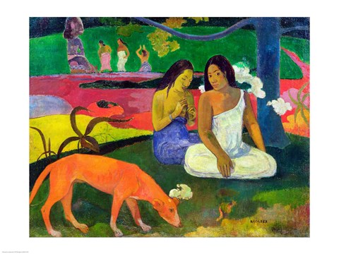 Framed Arearea (The Red Dog), 1892 Print