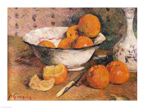 Framed Still life with Oranges, 1881 Print