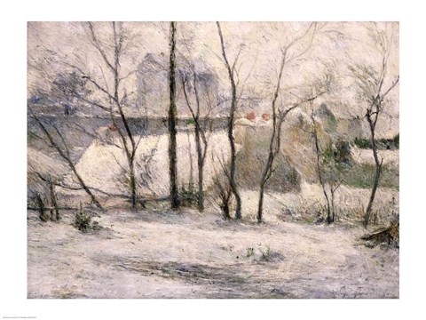 Framed Winter Landscape, 1879 Print
